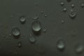 Close up water drops on grey tone background. Abstract white gray wet texture with bubbles on plastic PVC surface or grunge. Royalty Free Stock Photo