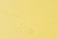 Close up of water drops on yellow tone background. Abstract Black and White Royalty Free Stock Photo