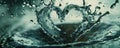 Close-up of Water Shaped Heart Splash