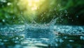 Close-up of a water splash, capturing the dynamic energy and natural beauty Royalty Free Stock Photo