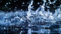 Close-up of water splashing on a dark background Royalty Free Stock Photo