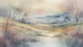 Abstract image of Vintage pastel countryside landscapev