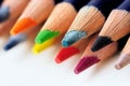 Close-up of Watercolour Pencils Royalty Free Stock Photo
