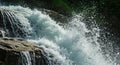 Close-Up of a Waterfalls Cascading Over Rocks Royalty Free Stock Photo