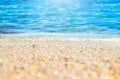 Close Up Wave Of Blue Sea On Sand Beach Seashore,nature Background,summer Time,selective Focus On Wave