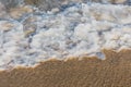 Close-up of a wave hitting a beach Royalty Free Stock Photo