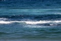 Close up of Waves Breaking Ripples on Sea Shore