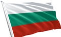 close up waving flag of Bulgaria
