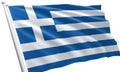 Close up waving flag of Greece