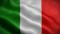 Close up waving flag of Italy. Royalty Free Stock Photo