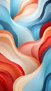 a close up of a wavy pattern with red, white, and blue colors on top of eachother