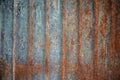 Close-up wavy rusted steed sheet texture for background