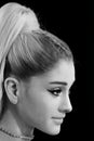Close up of the wax statue of ariana grande, famous american singer at madame tussauds in hong kong Royalty Free Stock Photo
