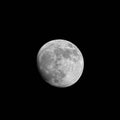 Close-up of the waxing gibbous moon (95% of full) Royalty Free Stock Photo