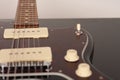 Close up of 3 way pickup switch on black electric guitar Royalty Free Stock Photo