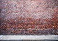 Close up of a weathered brick wall