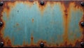 Close-up of weathered metal panel displaying significant rust patina, metallic shine. Surface shows extensive grime, texture Royalty Free Stock Photo