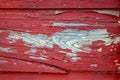 Weathered red barn wall with chipped paint. Royalty Free Stock Photo