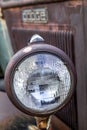 Close Up Of Weathered Dodge Truck Headlight