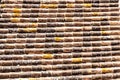 Close-up of Weathered Terracotta Roof Tiles in Spain Royalty Free Stock Photo