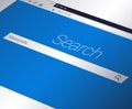 Close-up of web browser with search engine bar and address bar Royalty Free Stock Photo