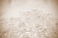 Close-up of wedding dress details