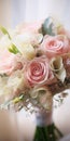 Close-up of wedding flowers bouquet