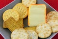 Port Salut cheese and crackers