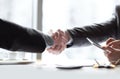 Close up.welcome handshake business partners. business concept Royalty Free Stock Photo