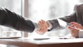 Close up.welcome handshake business partners. business concept Royalty Free Stock Photo