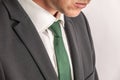 Close up of well dressed businessman in black suit. Royalty Free Stock Photo