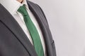 Close up of well dressed businessman in black suit. Royalty Free Stock Photo