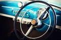 Close-up of Wheel Details of Vintage Car Royalty Free Stock Photo