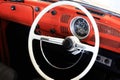 Close-up of Wheel Details of Vintage Car