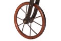 Close up on wheel of a historical bicycle