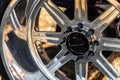 Close-up of wheel of an old car