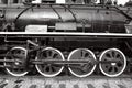 Close-up of wheels of old steam train Royalty Free Stock Photo