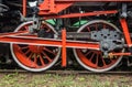 Close up of wheels of an old train Royalty Free Stock Photo