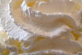 Close-up on whipped cream