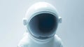 A close up of a white astronaut suit with the helmet on, AI