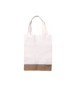 White brown fabric bag isolated on background , clipping path Royalty Free Stock Photo