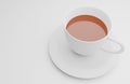 Close up white ceramic cup coffee