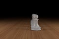 Close up of white chess pawn line up in a row Royalty Free Stock Photo