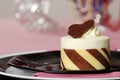 Close up white chocolate cake dessert Royalty Free Stock Photo