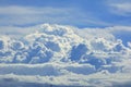 Close up of white cloud on blue sky background
