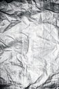 Texture of crumbled plastic paper. Royalty Free Stock Photo