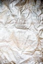 Texture of crumbled plastic paper. Royalty Free Stock Photo