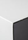 Close-up of a white cube with sharp, well-defined edges and corners. The focus is on Royalty Free Stock Photo