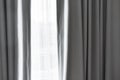 Close-up white curtain with bright sunlight Royalty Free Stock Photo