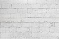 Closeup of white decay brick wall abstract background wallpaper or web banner with copy space Royalty Free Stock Photo
